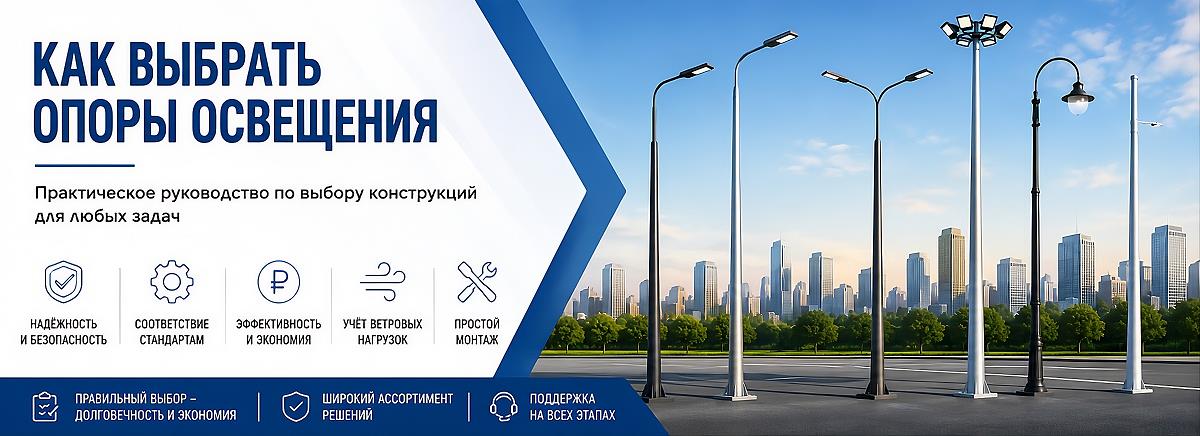 Как выбрать опоры освещения