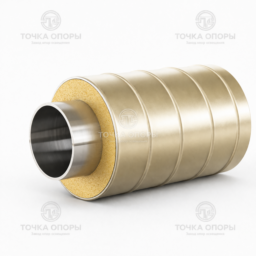 Труба ППУ стальная оболочка 800х630х8 мм ГОСТ 30732-2006