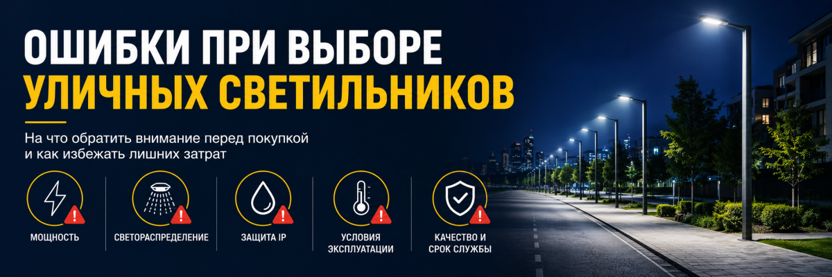 Как выбрать уличные светильники