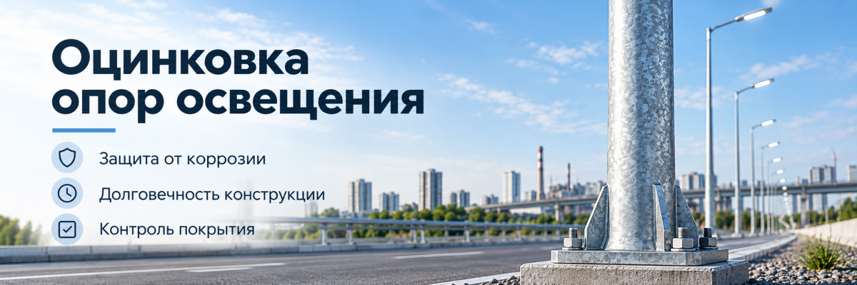 Оцинковка опор освещения